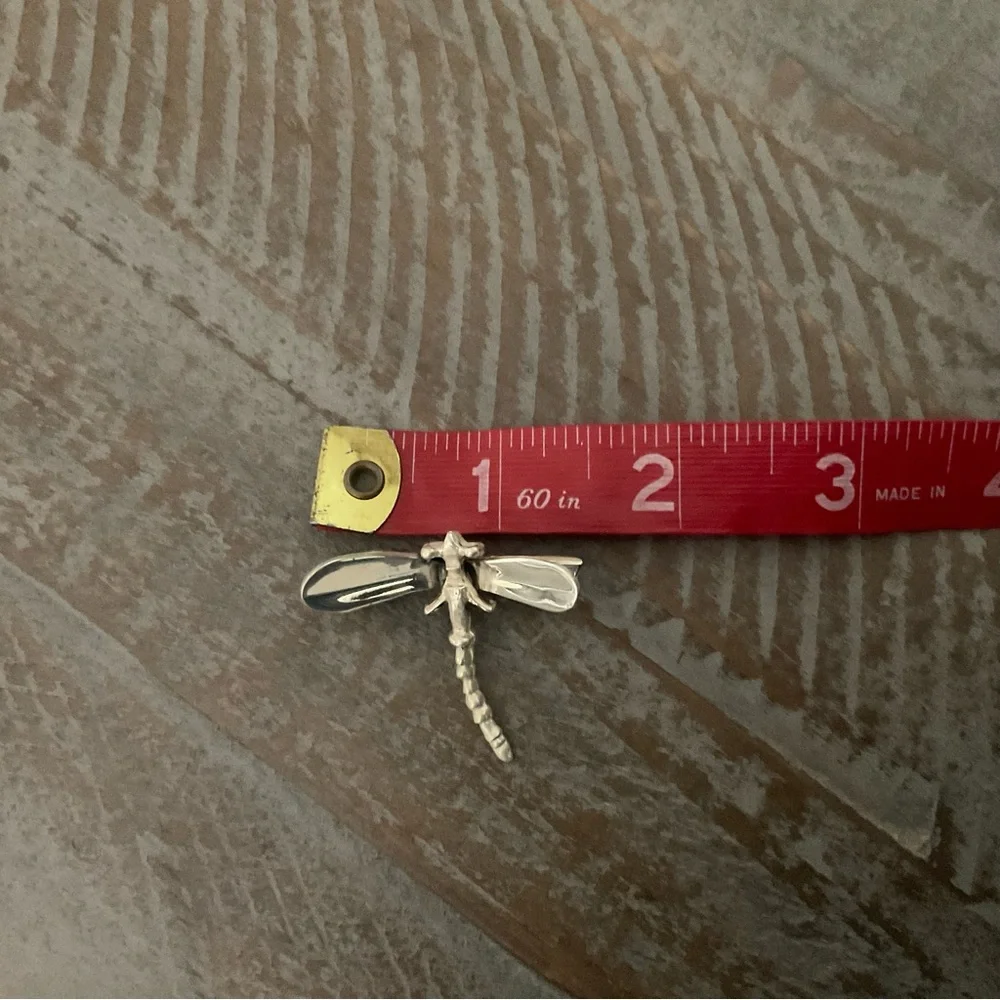 Sterling silver dragonfly pin brooch - Picture 7 of 8